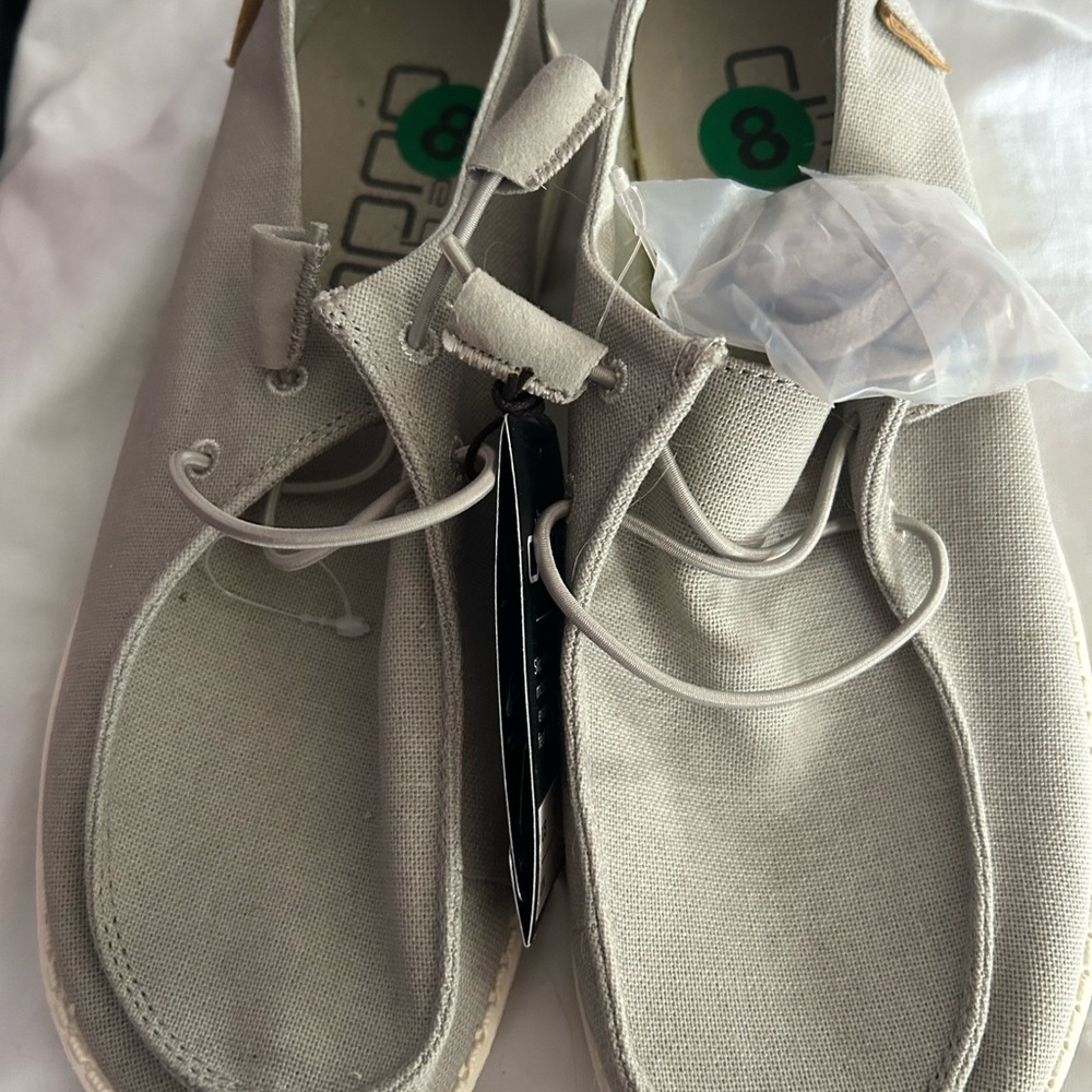 Hey Dude Light gray Canvas Slip-On Sneakers